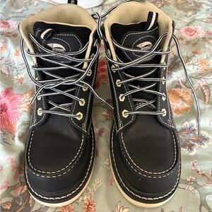 Avenger Black and Cream Men's Rain & Snow Boots